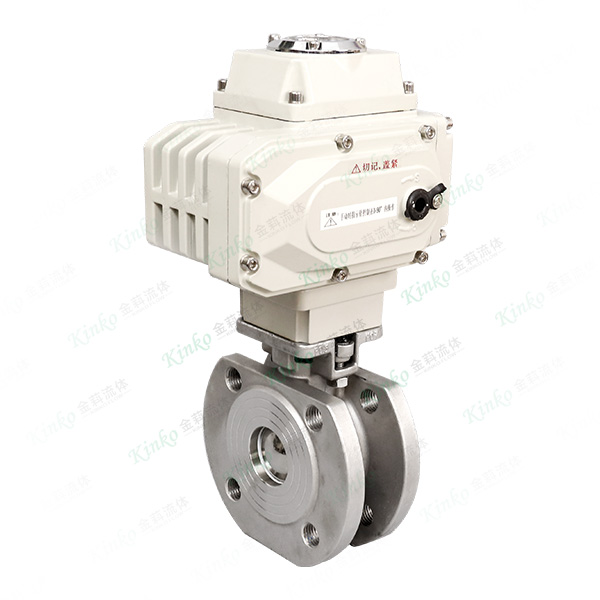 Electric high platform thin ball valve