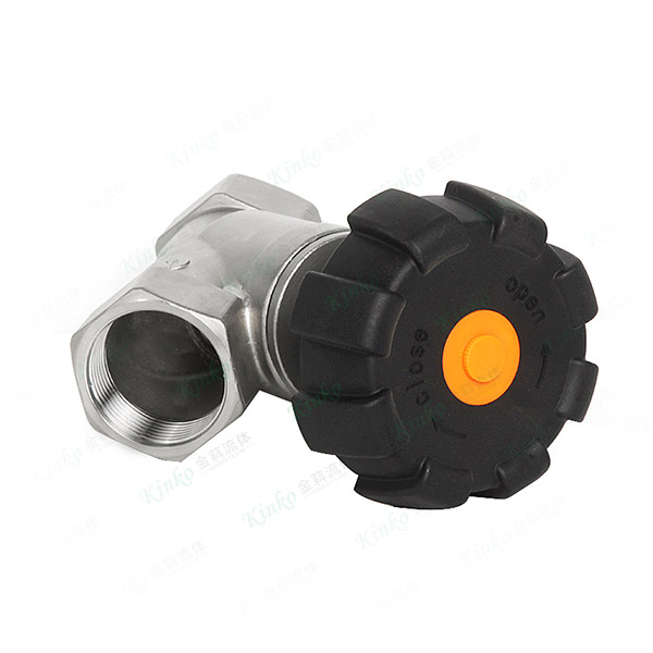 Manual internal thread angle seat valve