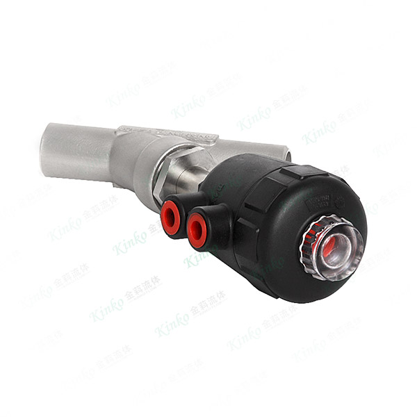 Pneumatic welding angle seat valve - large